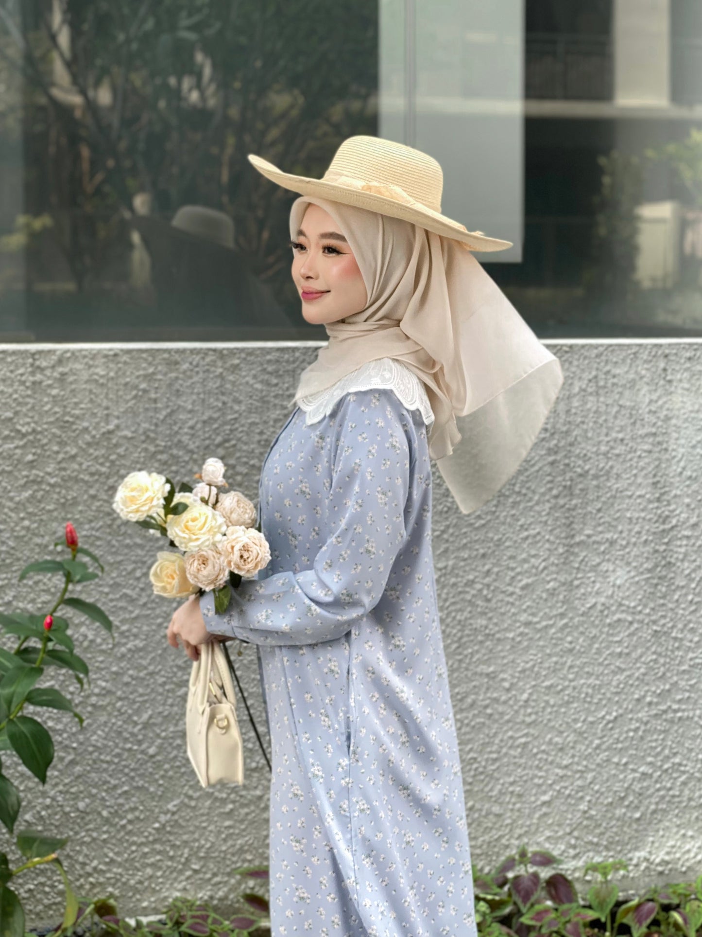 Rurose Dress in Powder Blue