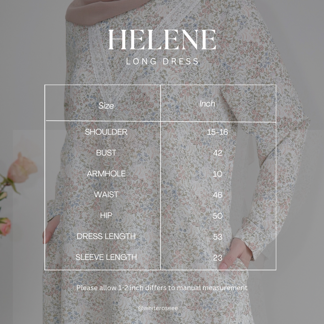 Helene Long Dress in Green Tea