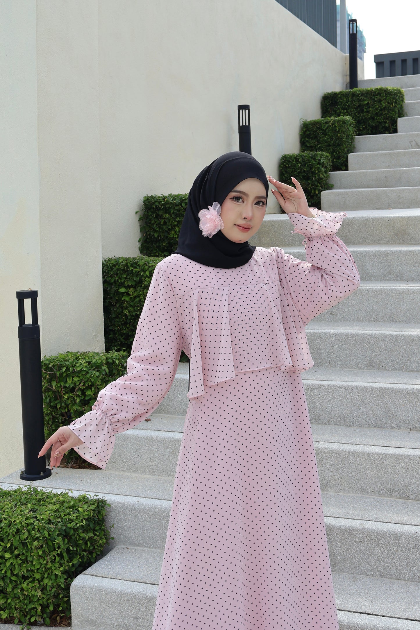 LILY POLKA IN BABY PINK