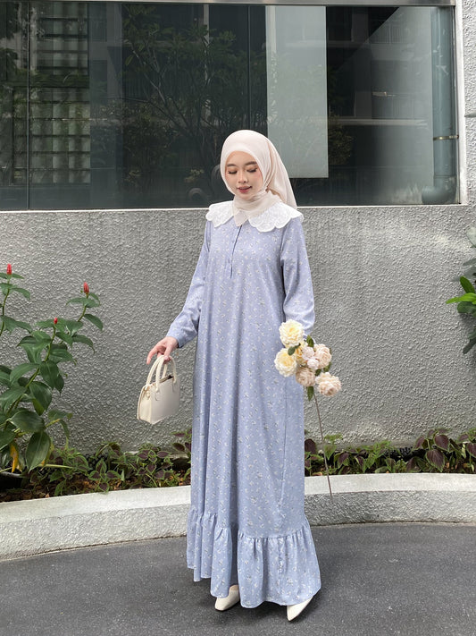 Rurose Dress in Powder Blue
