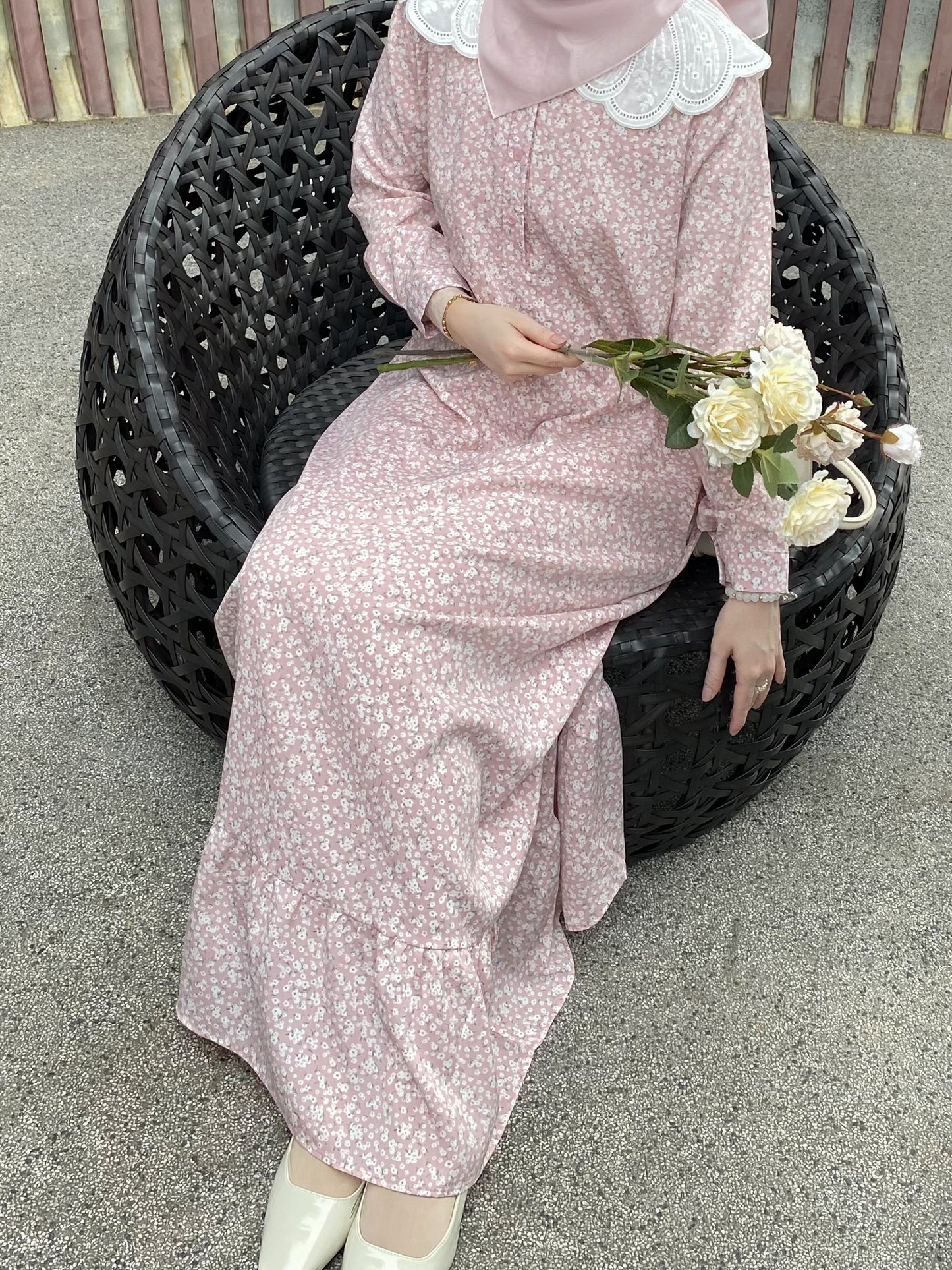 Rurose Dress in Blush