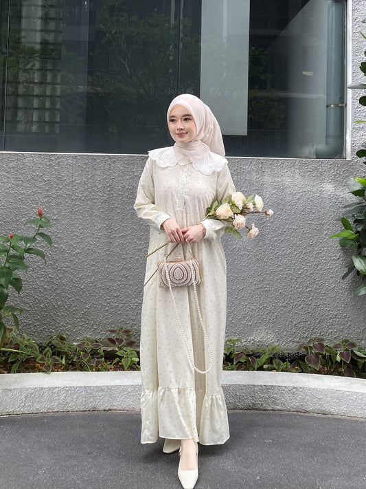 Rurose Dress in Cream