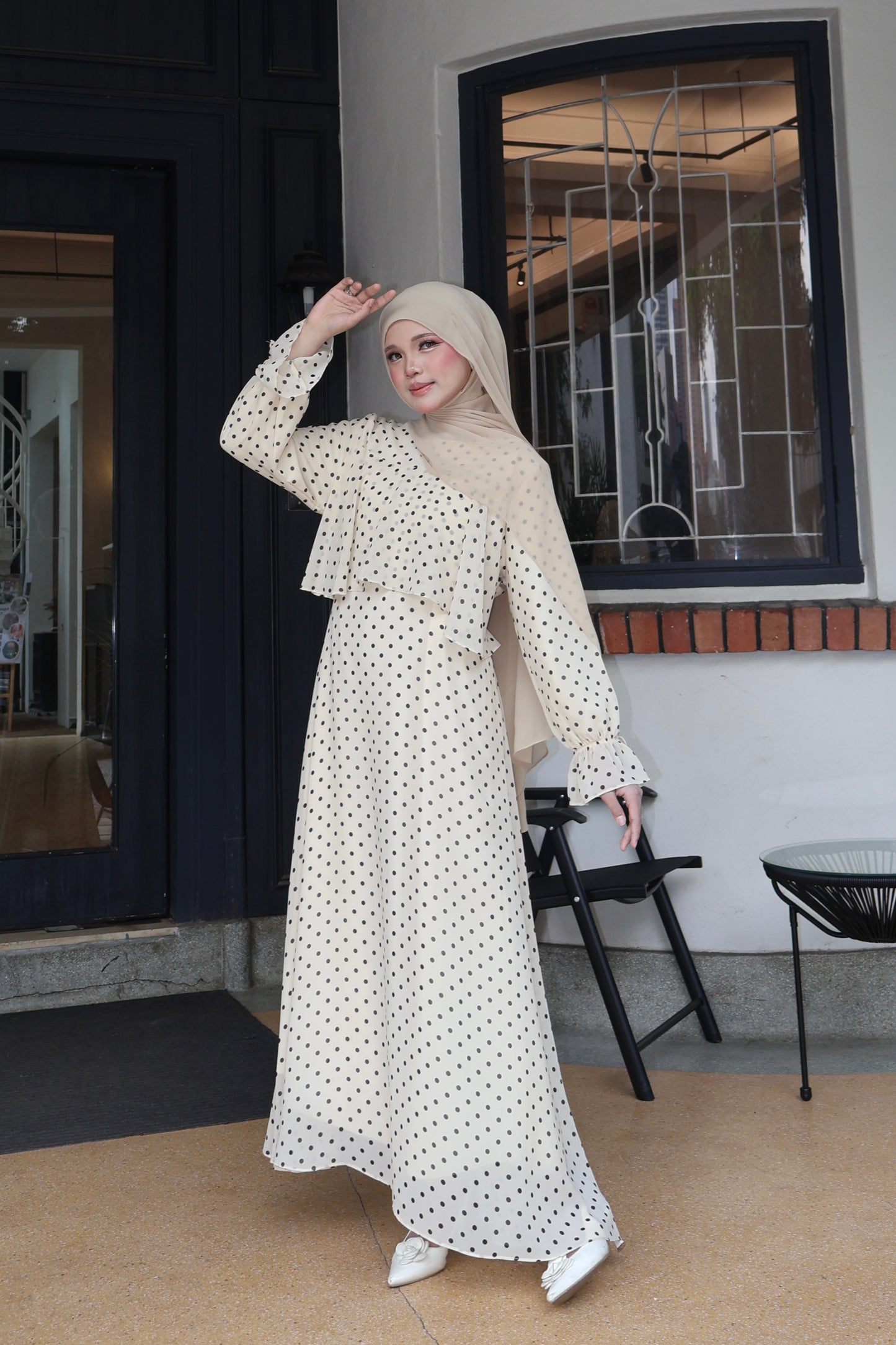 LILY POLKA IN CREAM
