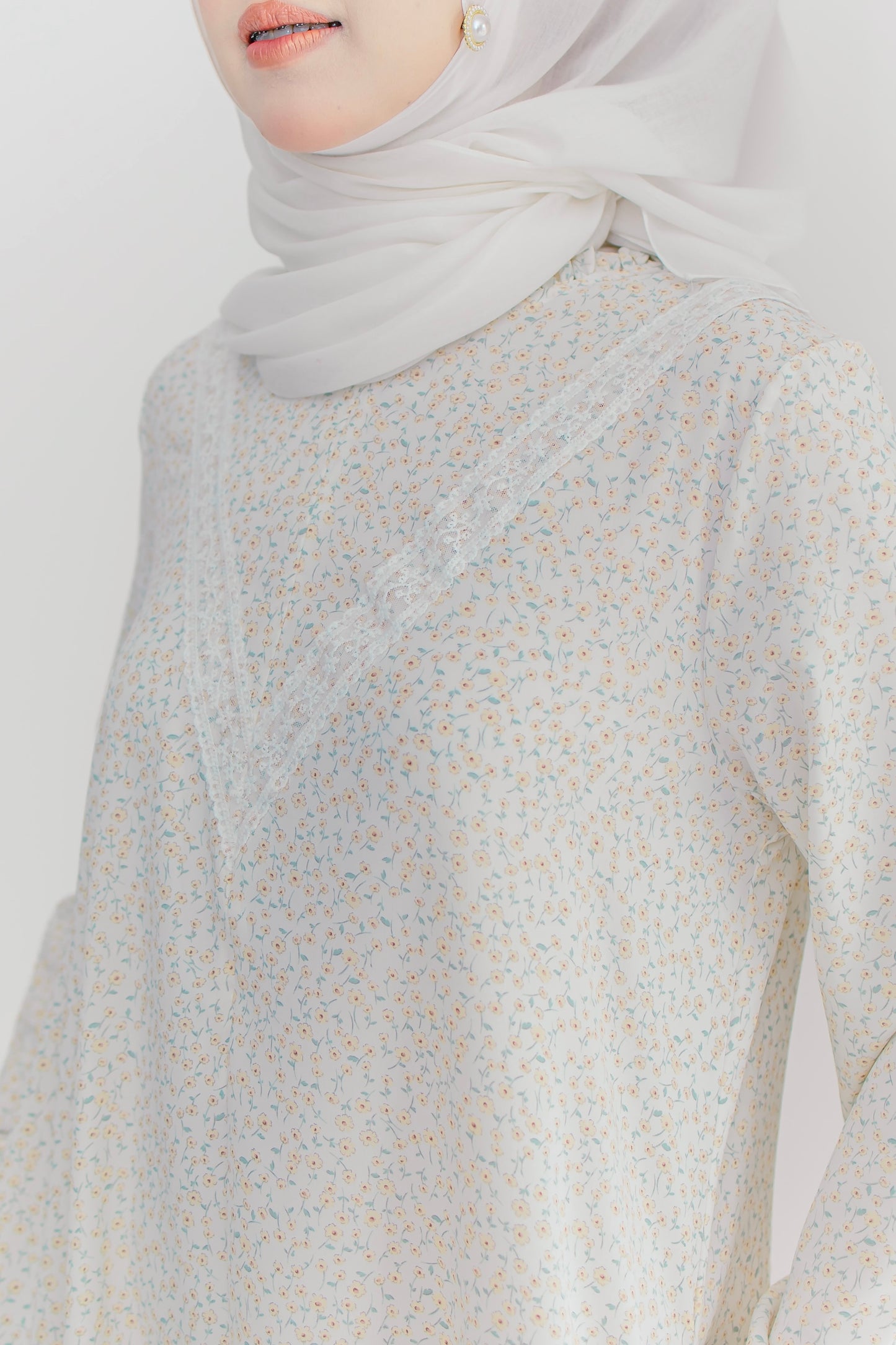 Helene Long Dress in Cream White