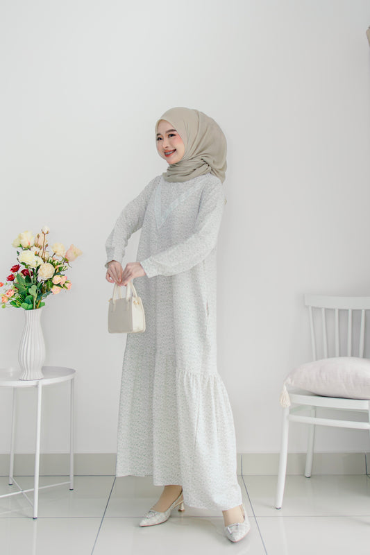 Helene Long Dress in Green Tea