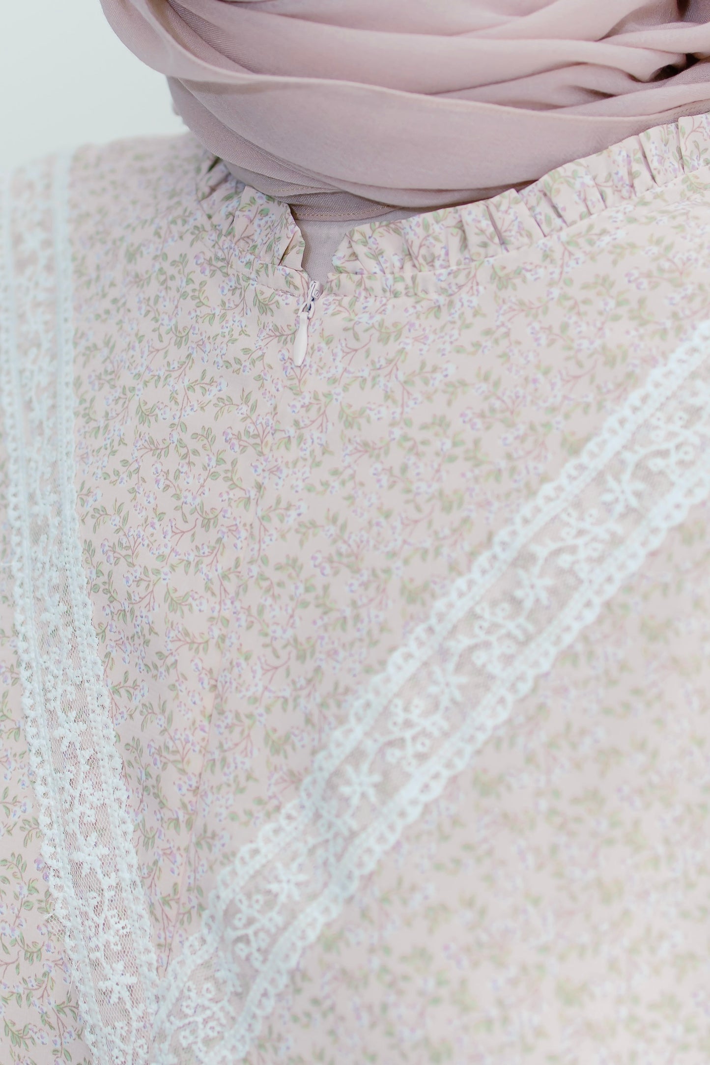 Helene Long Dress in Peachy Pink