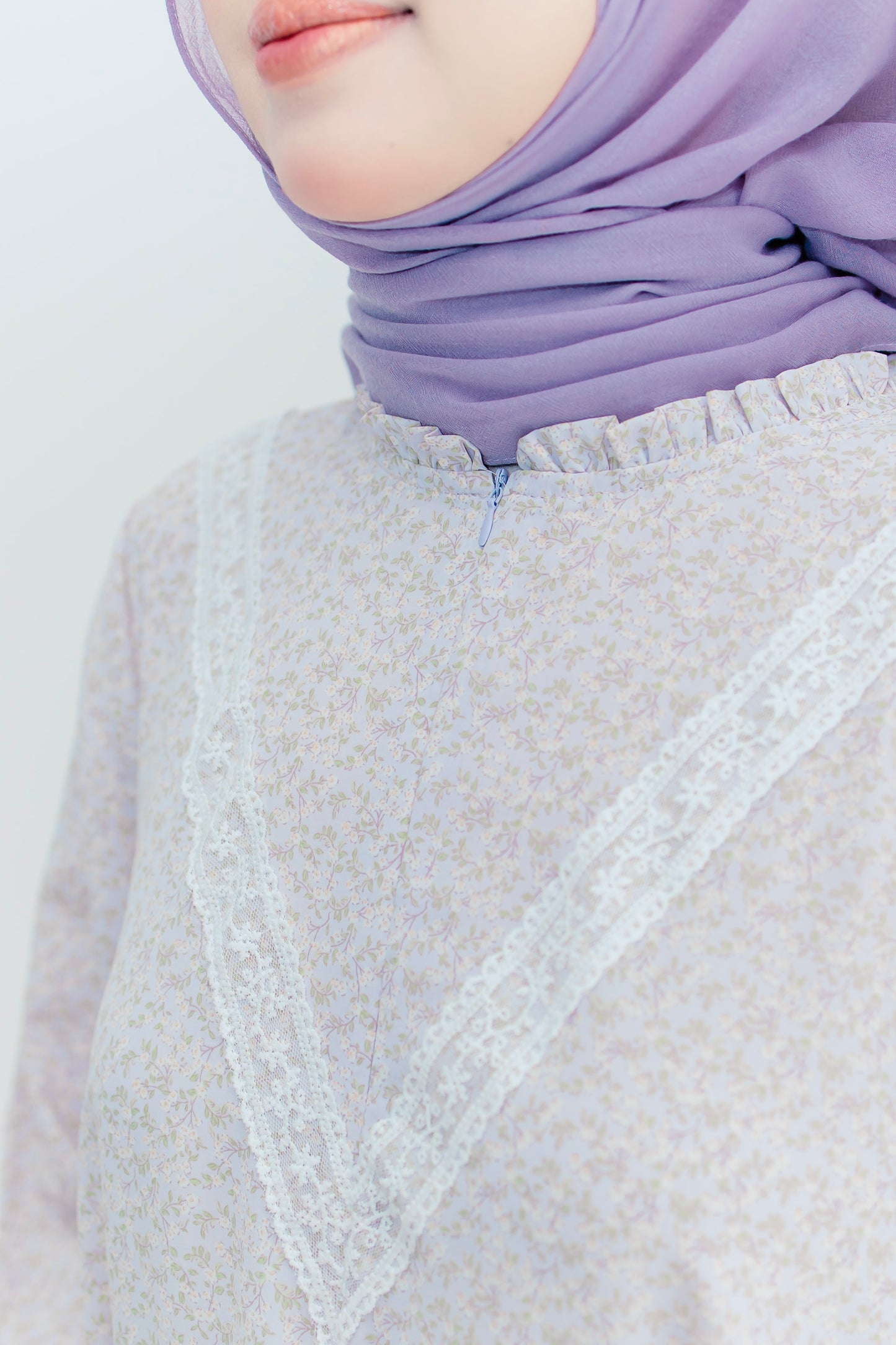 Helene Long Dress in Purple Lilac